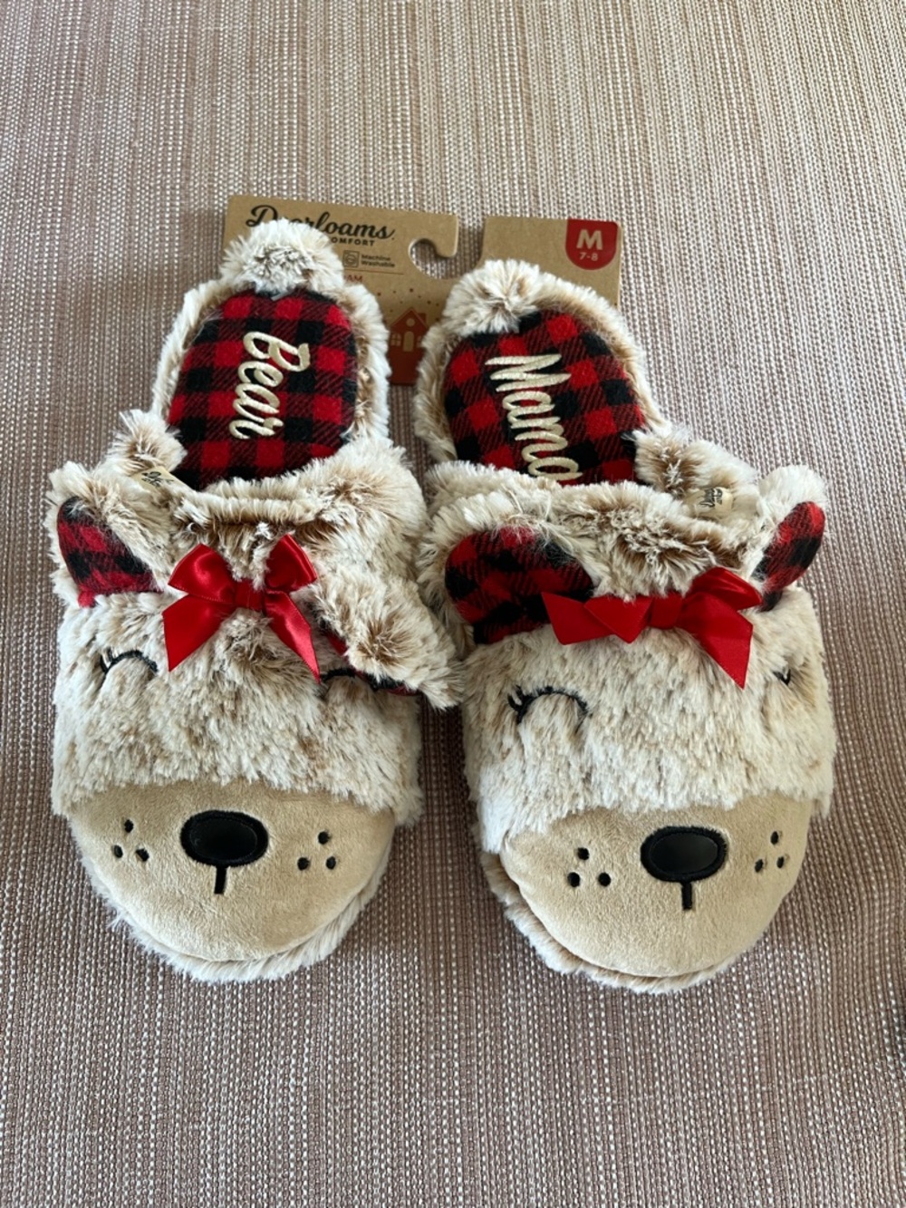 NWT! Dearfoams Mama Bear Clog Slippers Size Medium 7/8